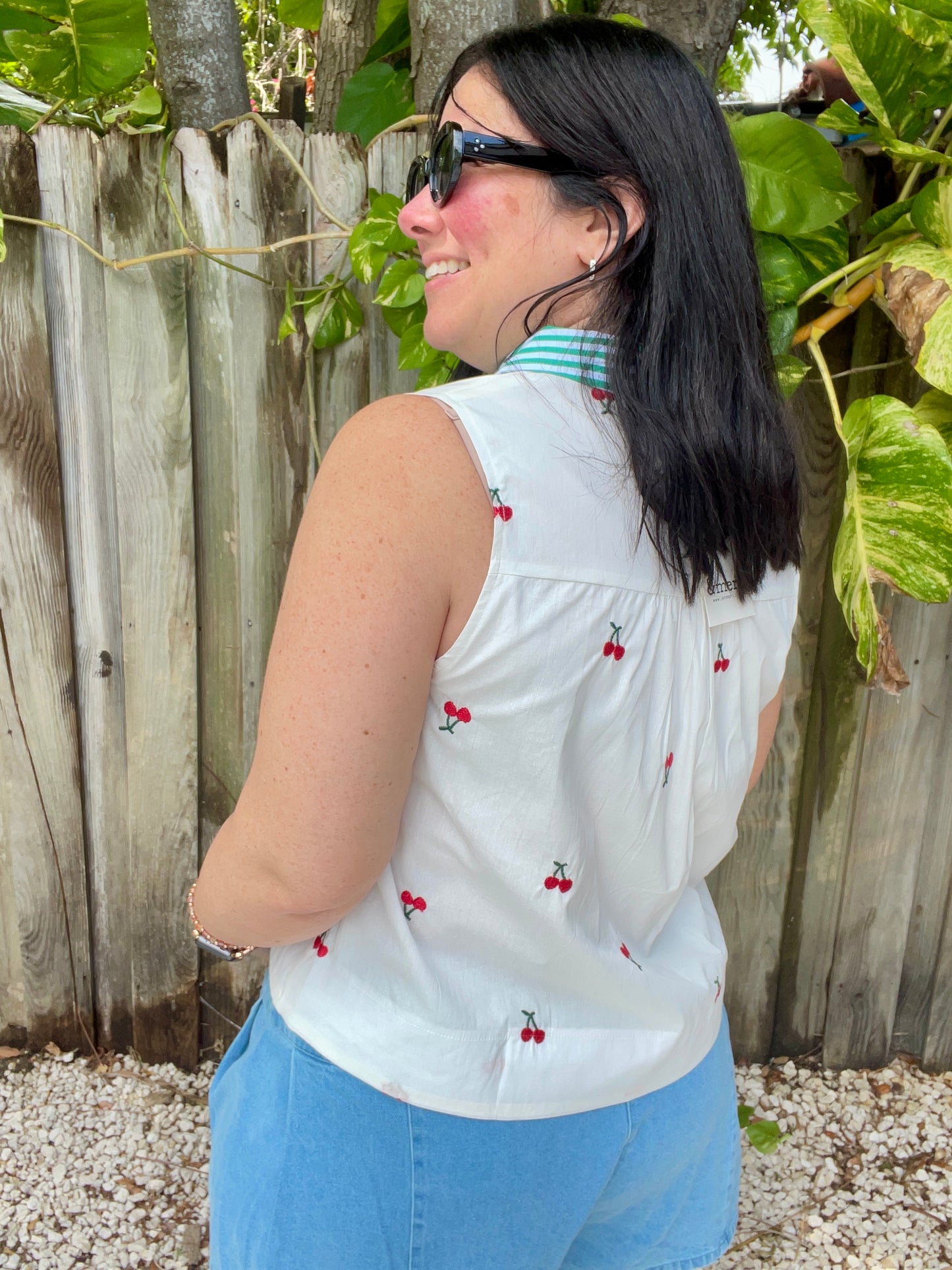 Fruit Embroidery Tank Top