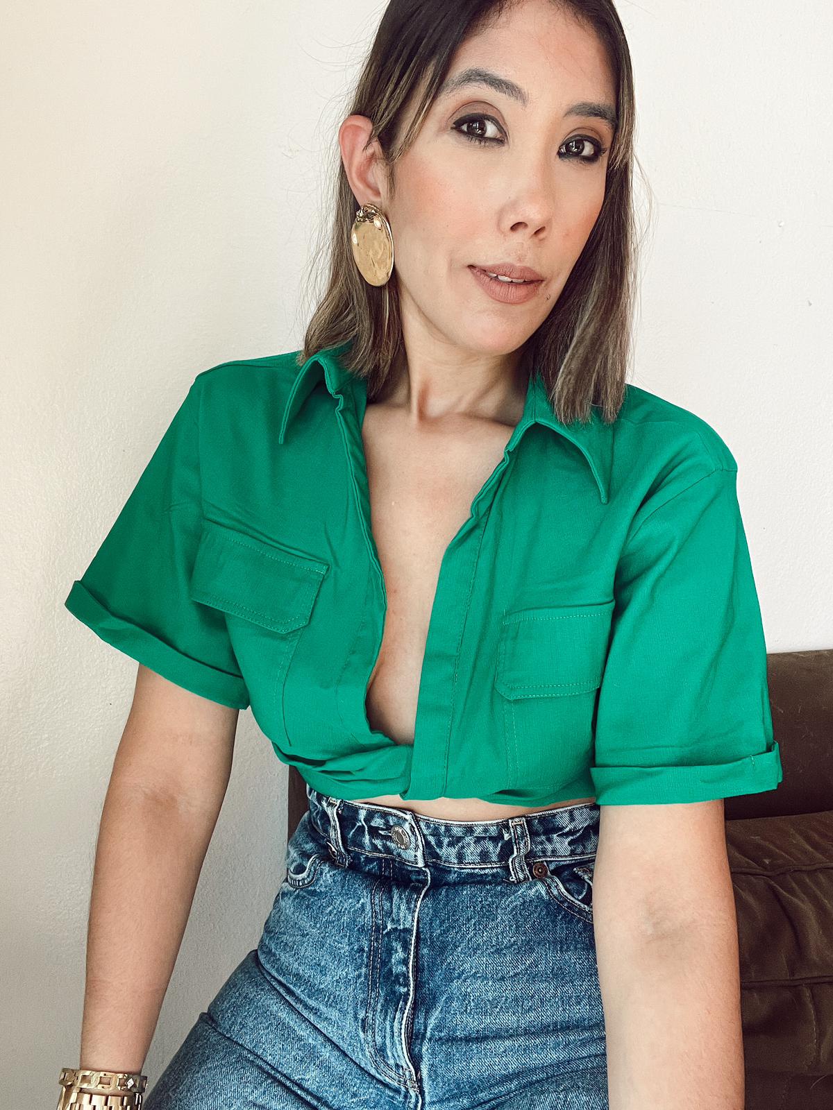 Giana Twisted Front Crop Top