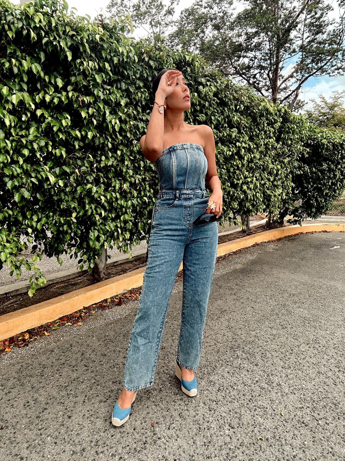 Forever Fashionista Denim Corset Jumpsuit