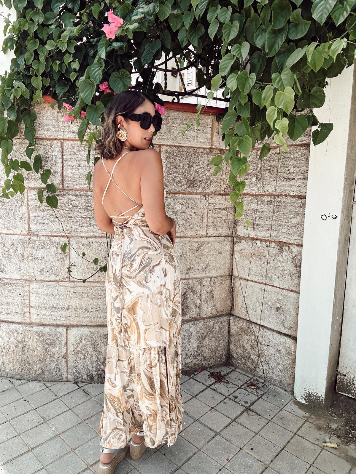 Roxanna Marble Maxi Dress