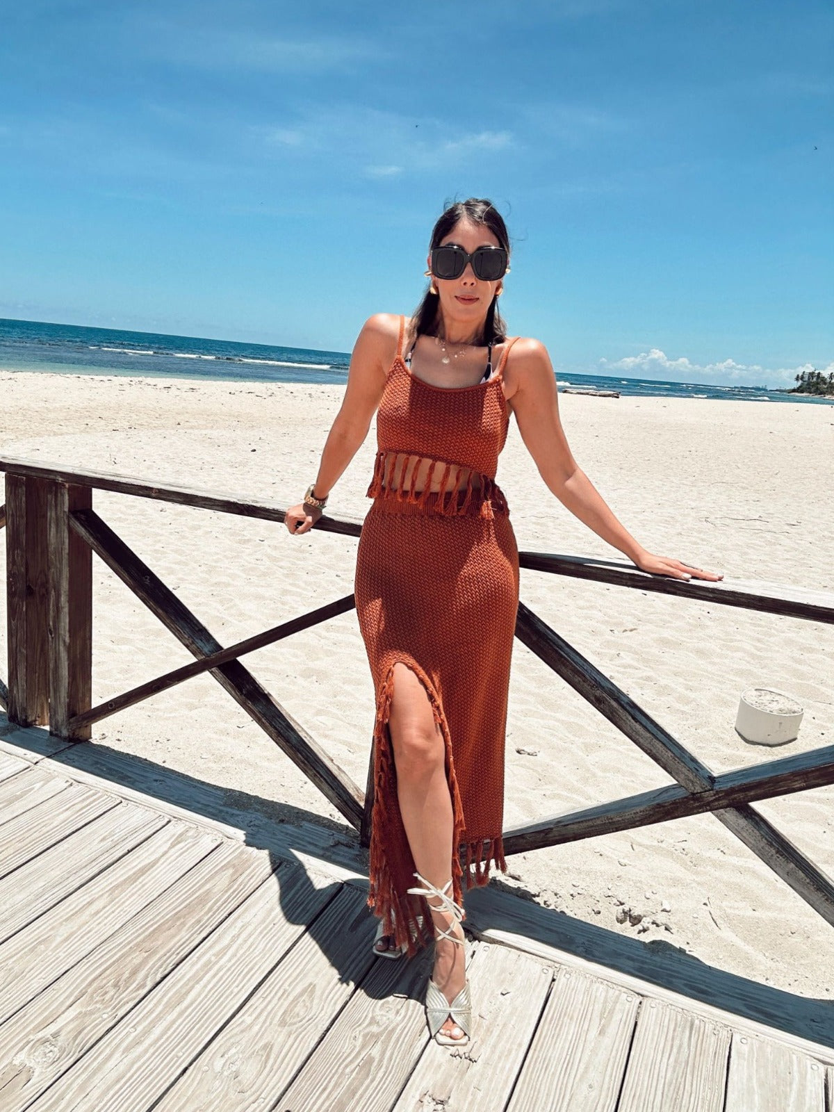 Coralina Crochet Crop Top and Midi Skirt