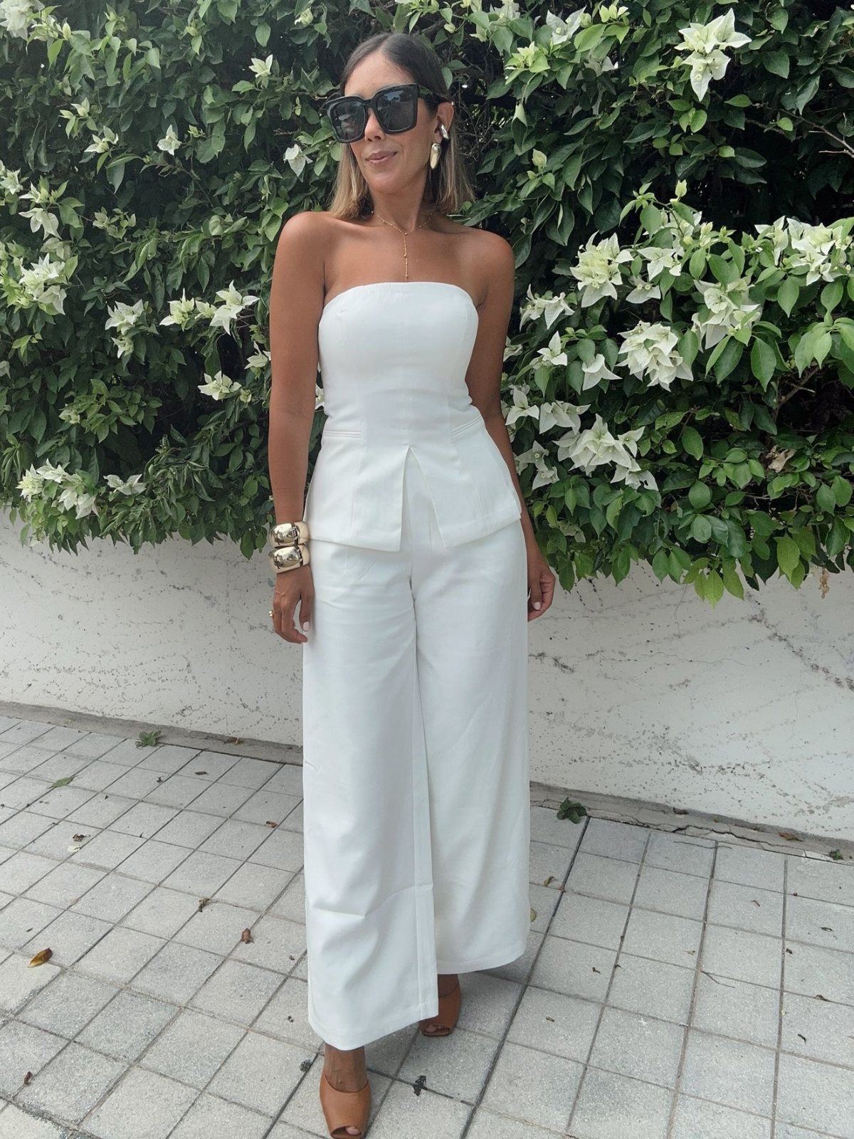 The Visionary Strapless Tailored Tube Top and Pants Set