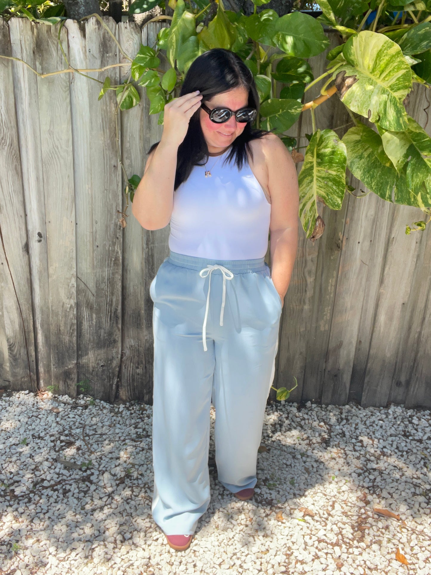 Coco and Sky Striped Wide Leg Pants