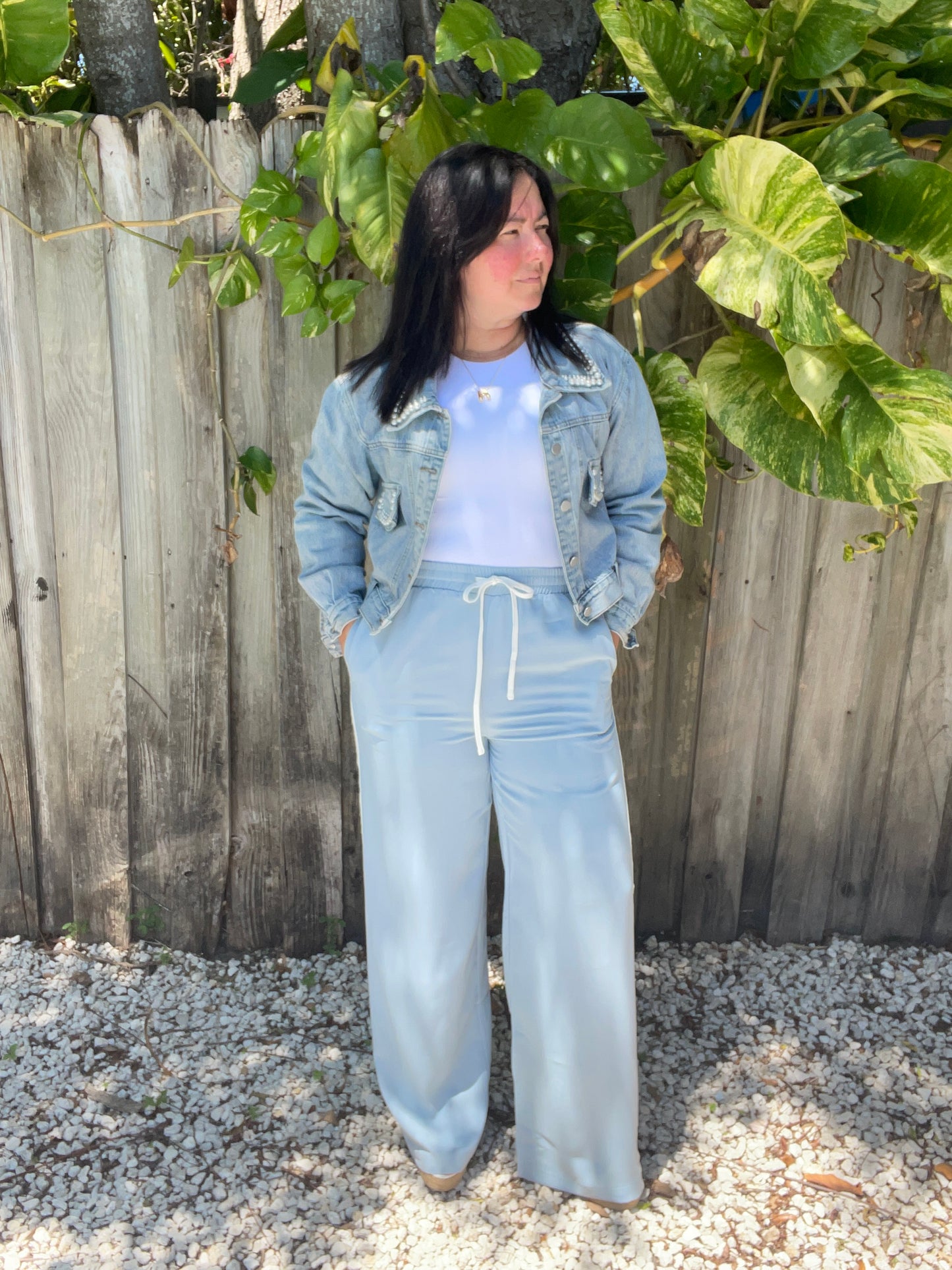 Coco and Sky Striped Wide Leg Pants