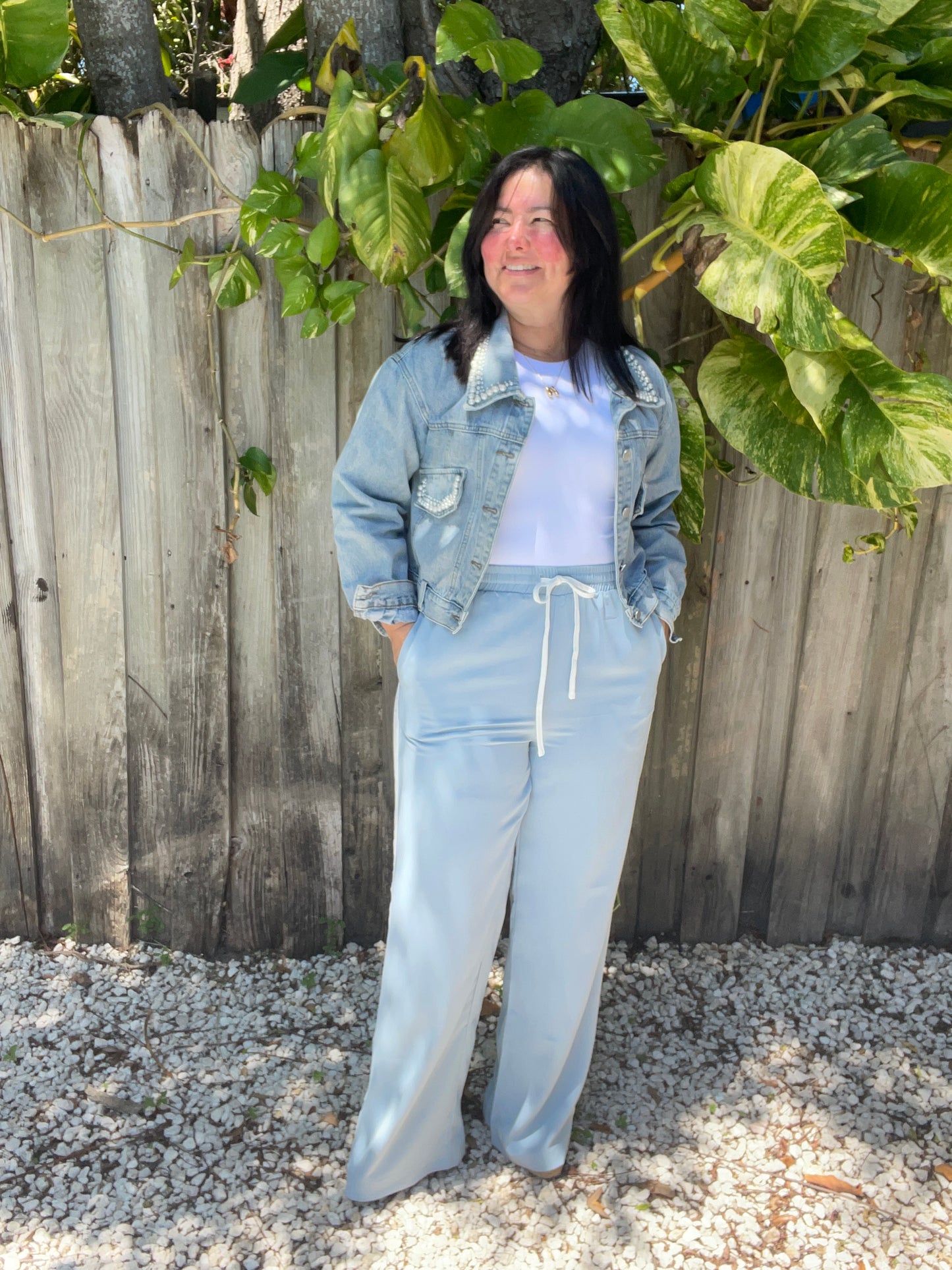 Coco and Sky Striped Wide Leg Pants