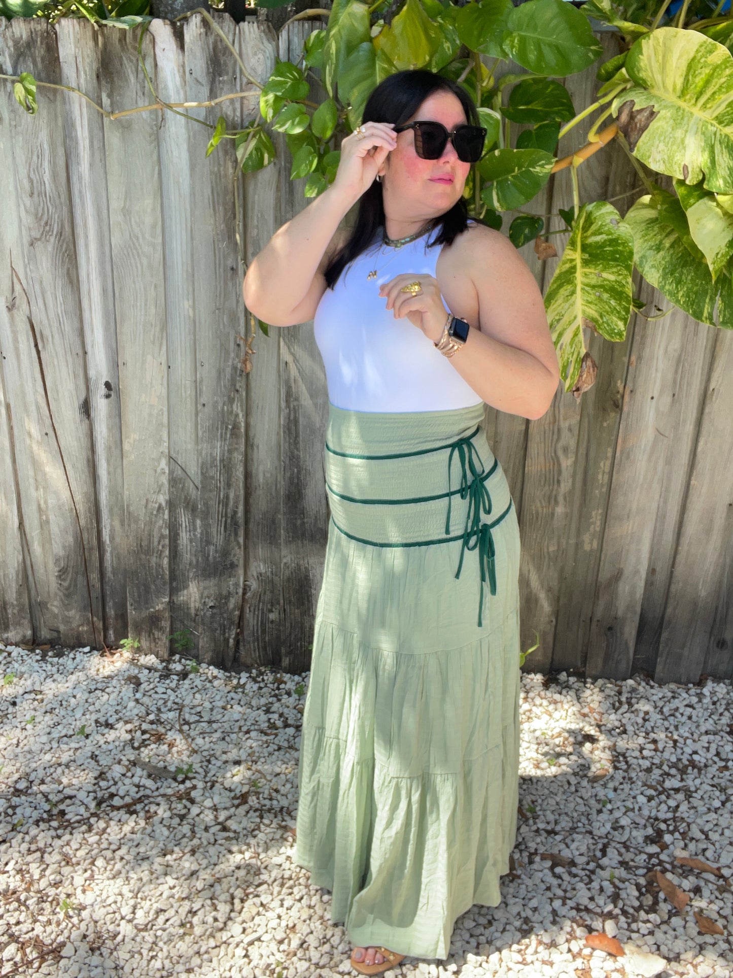 Versatile Tiered Maxi Skirt/Midi Dress