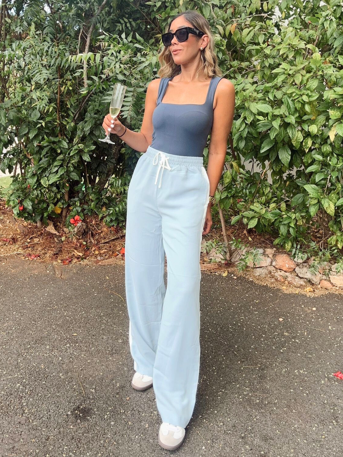 Coco and Sky Striped Wide Leg Pants