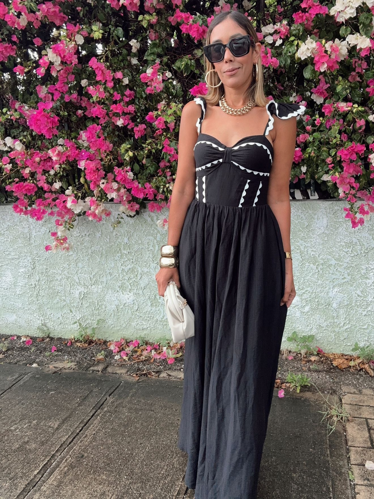 Colette Ruffle Strap Maxi Dress
