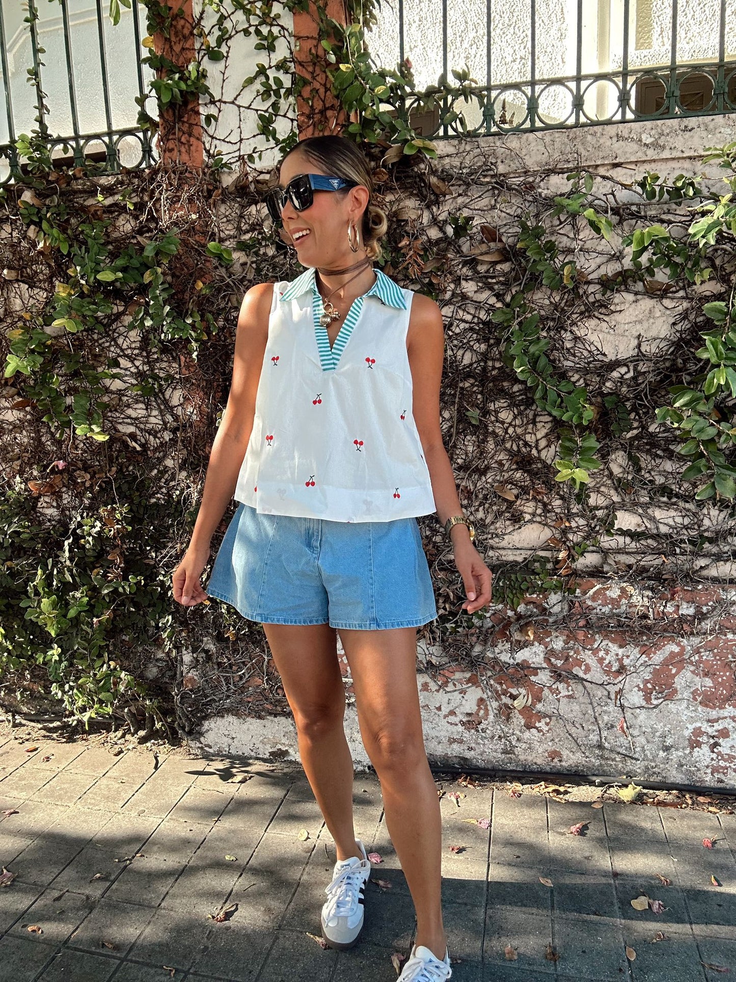 Fruit Embroidery Tank Top