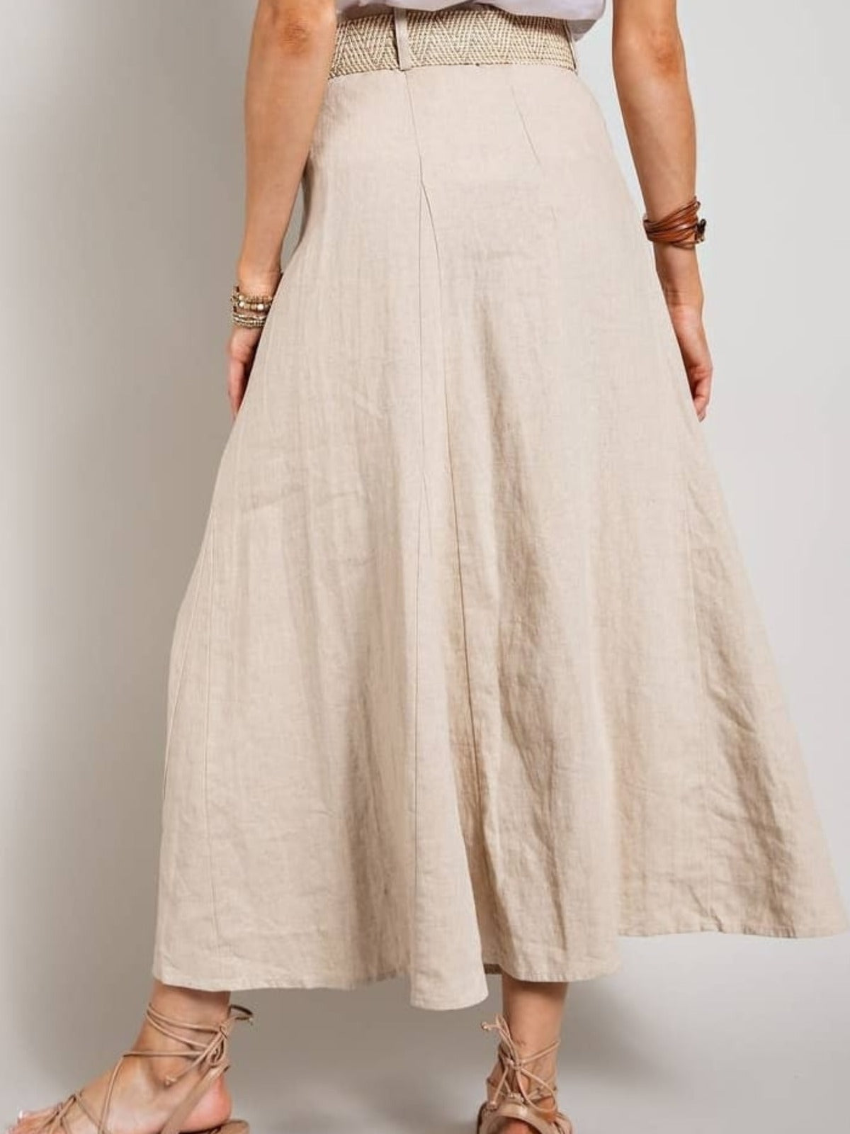 Lisandra Line Flair Skirt With Belt