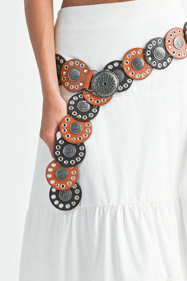 True Essence Top and Skirt Set with Statement Belt Included