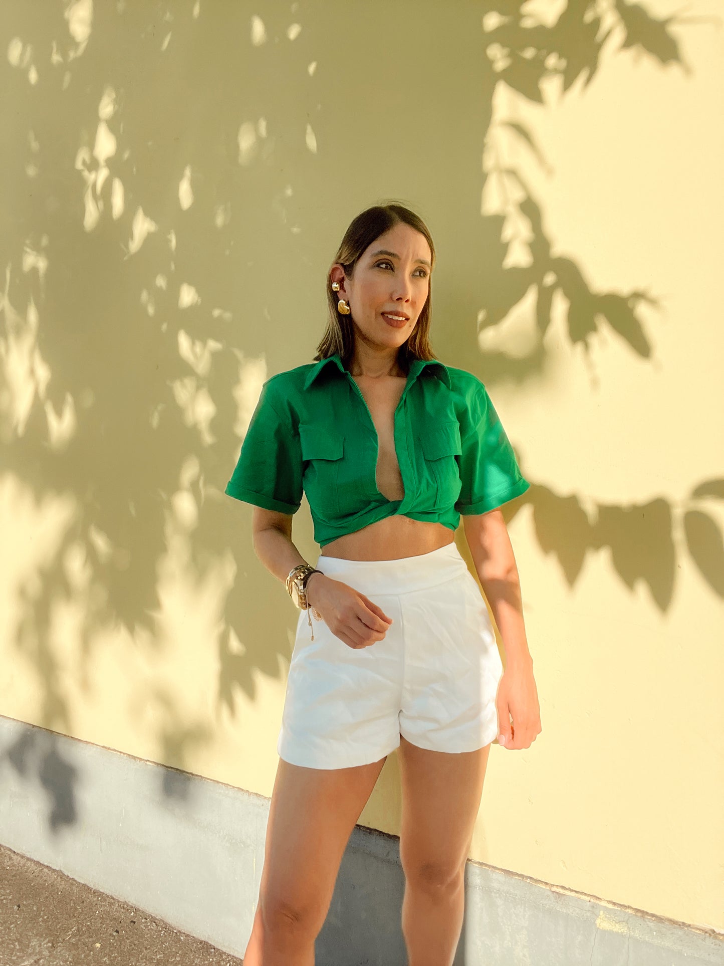 Giana Twisted Front Crop Top