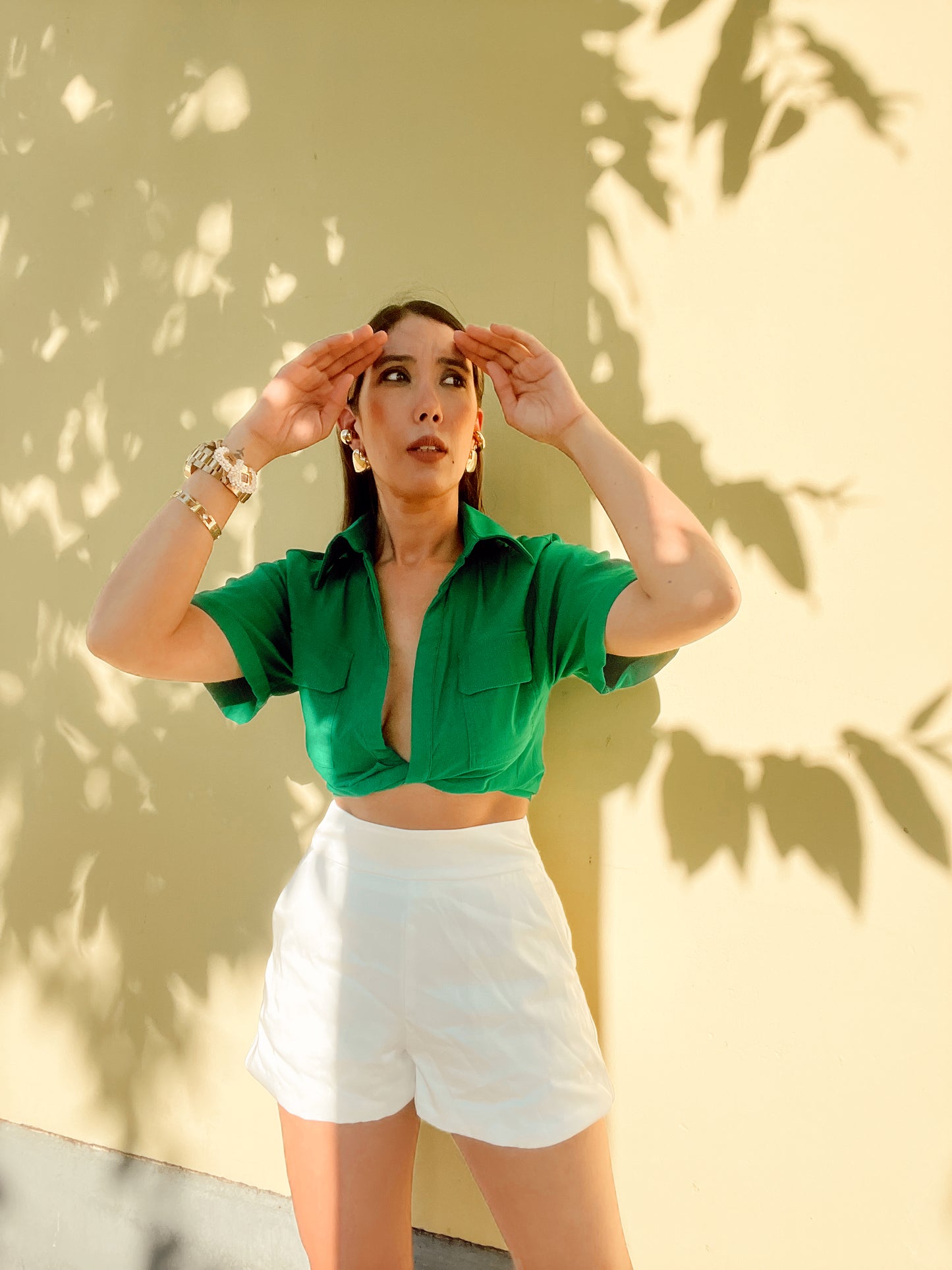 Giana Twisted Front Crop Top