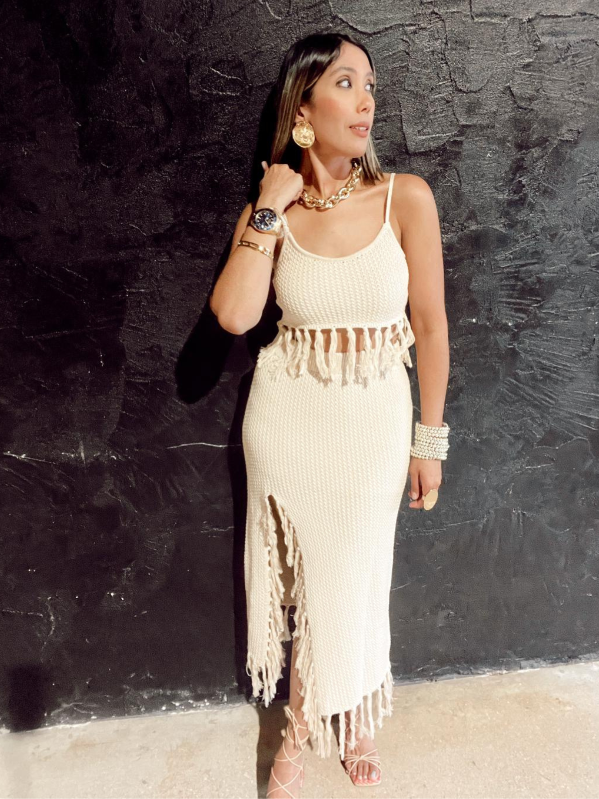 Coralina Crochet Crop Top and Midi Skirt
