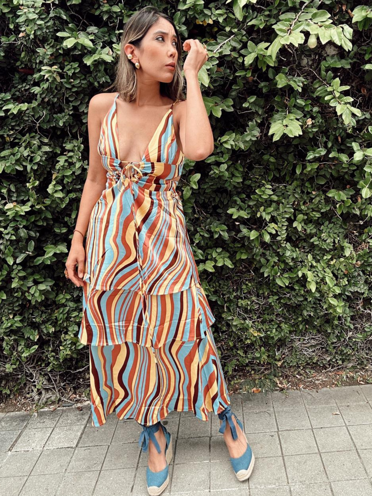 Let Me Be Retro Chic Maxi Dress