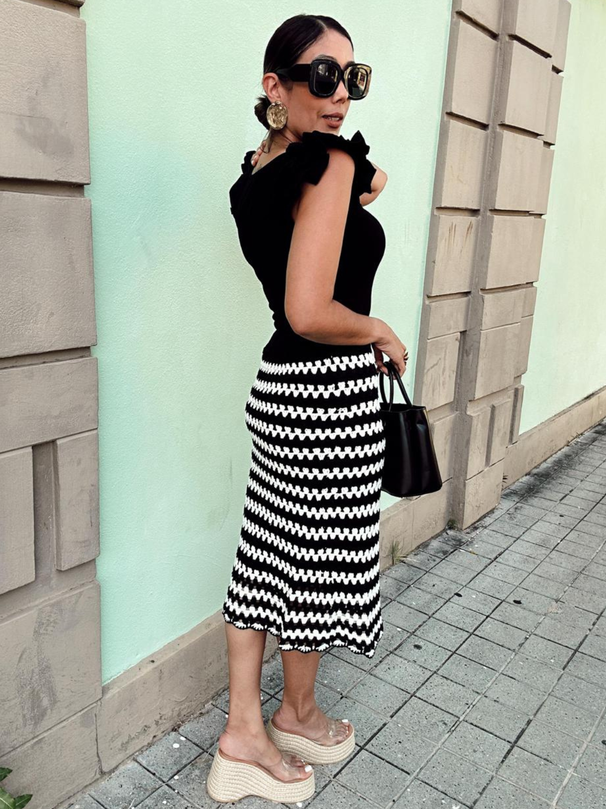 Mellie Crochet Midi Skirt