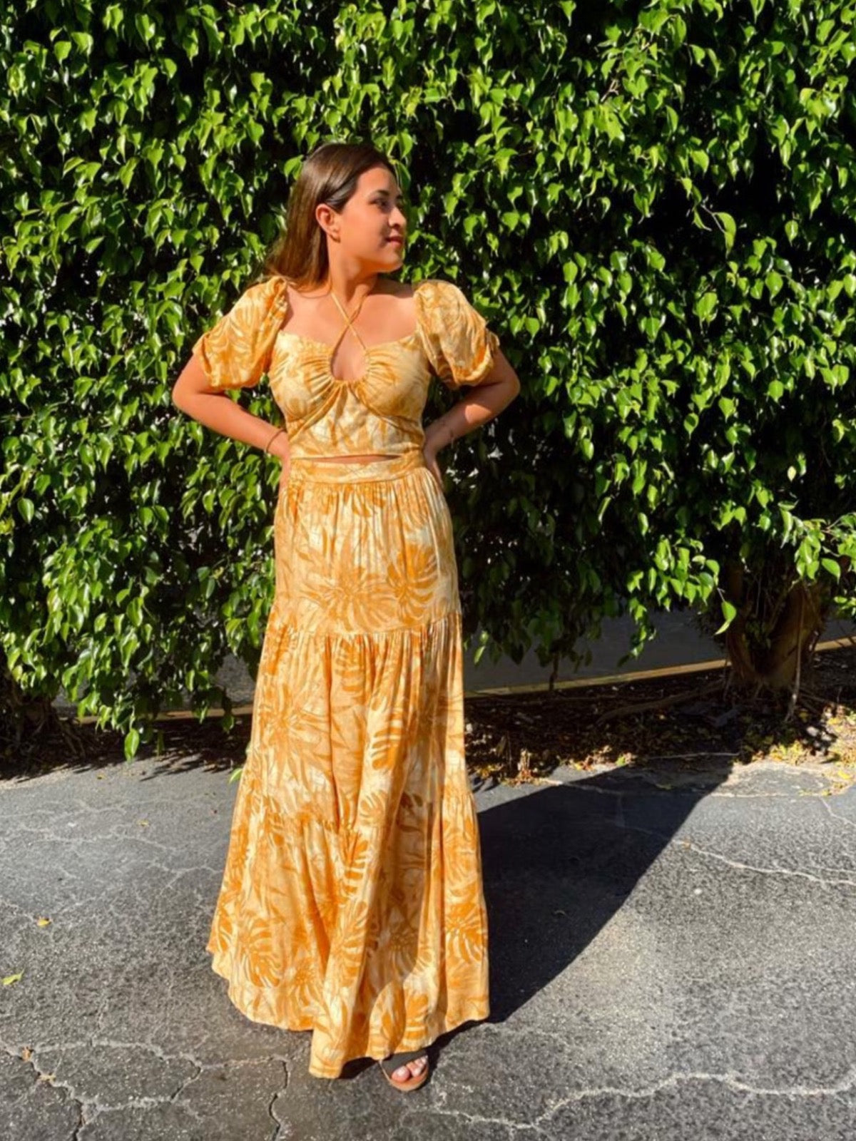 Soak Up The Sun Crop Top and Maxi Skirt Set