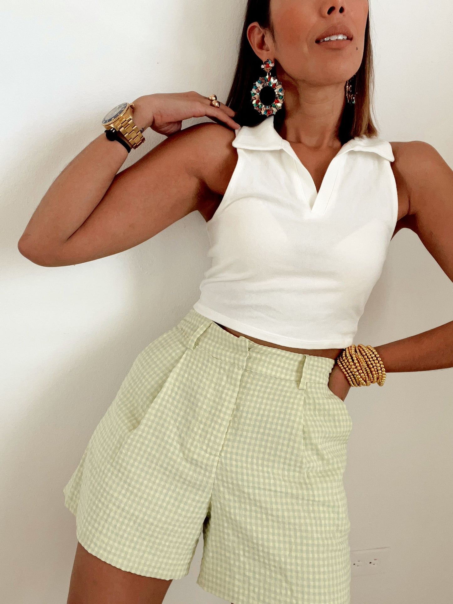 Lime Bermuda Shorts no
