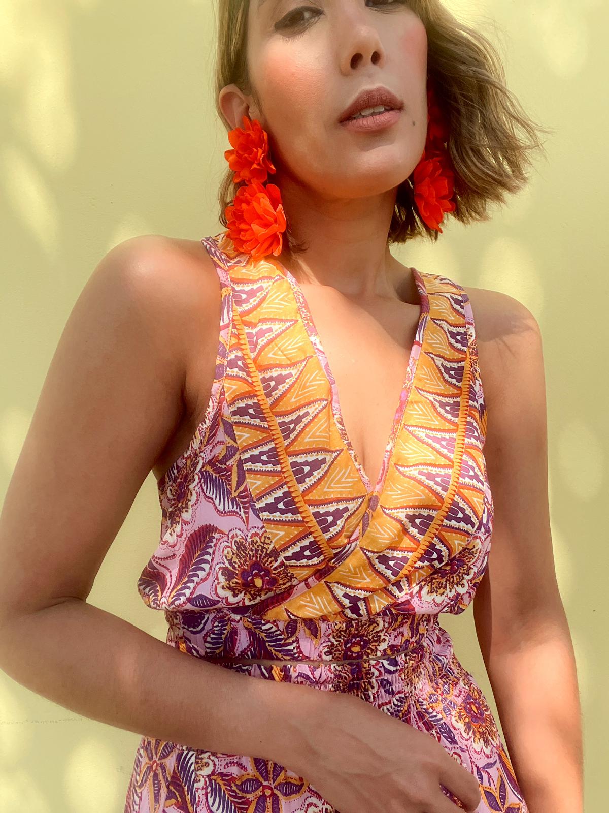 Festival Leisure Boho Wrap Crop Top