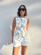 Marina Chic Belted Shorts