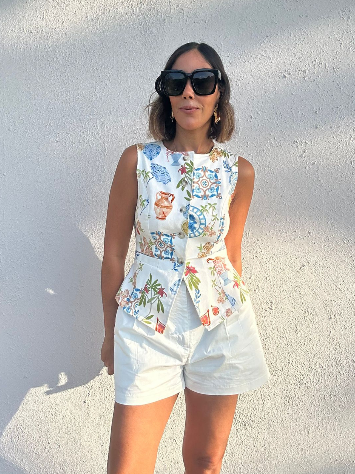 Marina Chic Belted Shorts