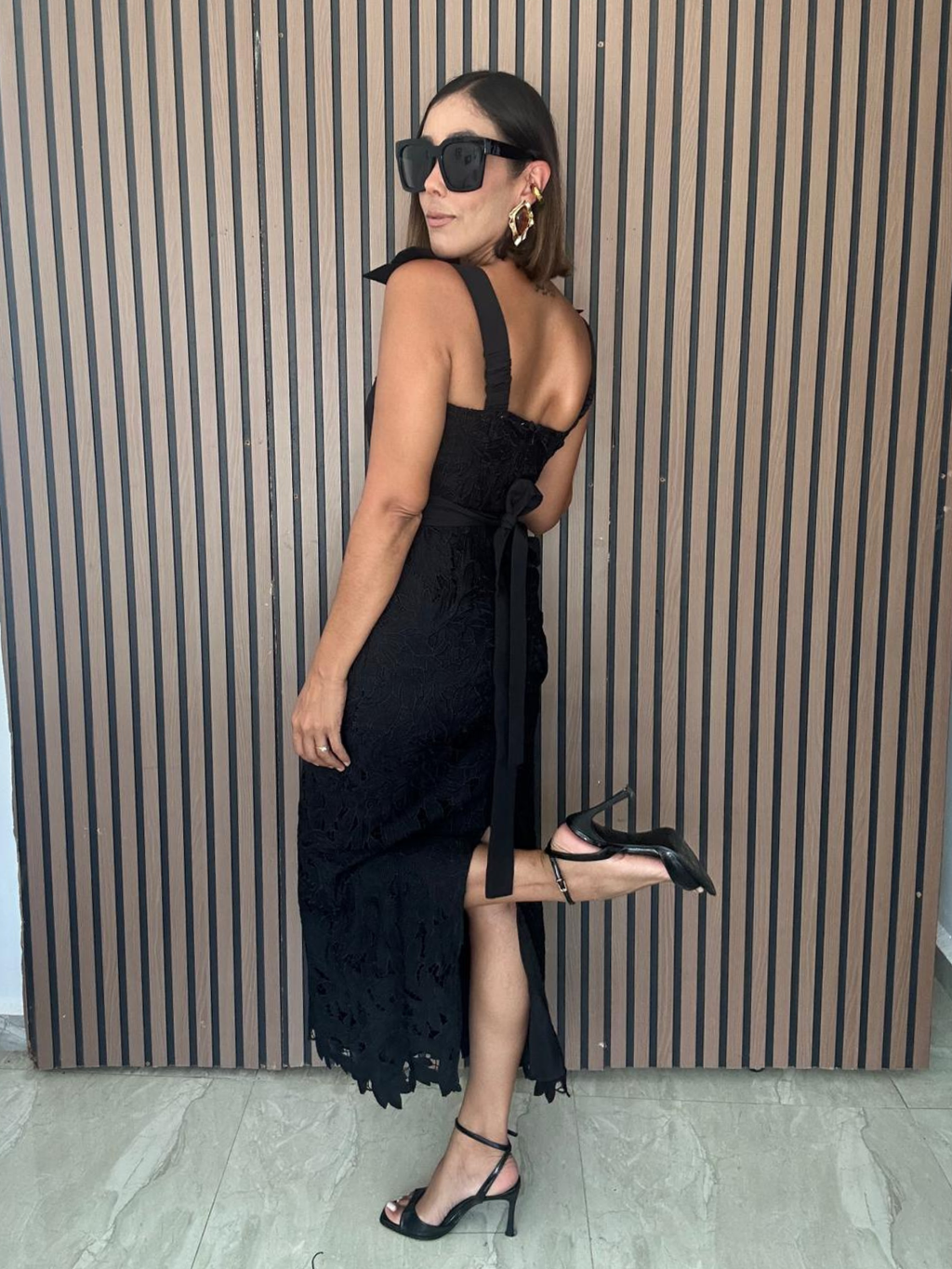 She’s the Moment Lace Midi Dress