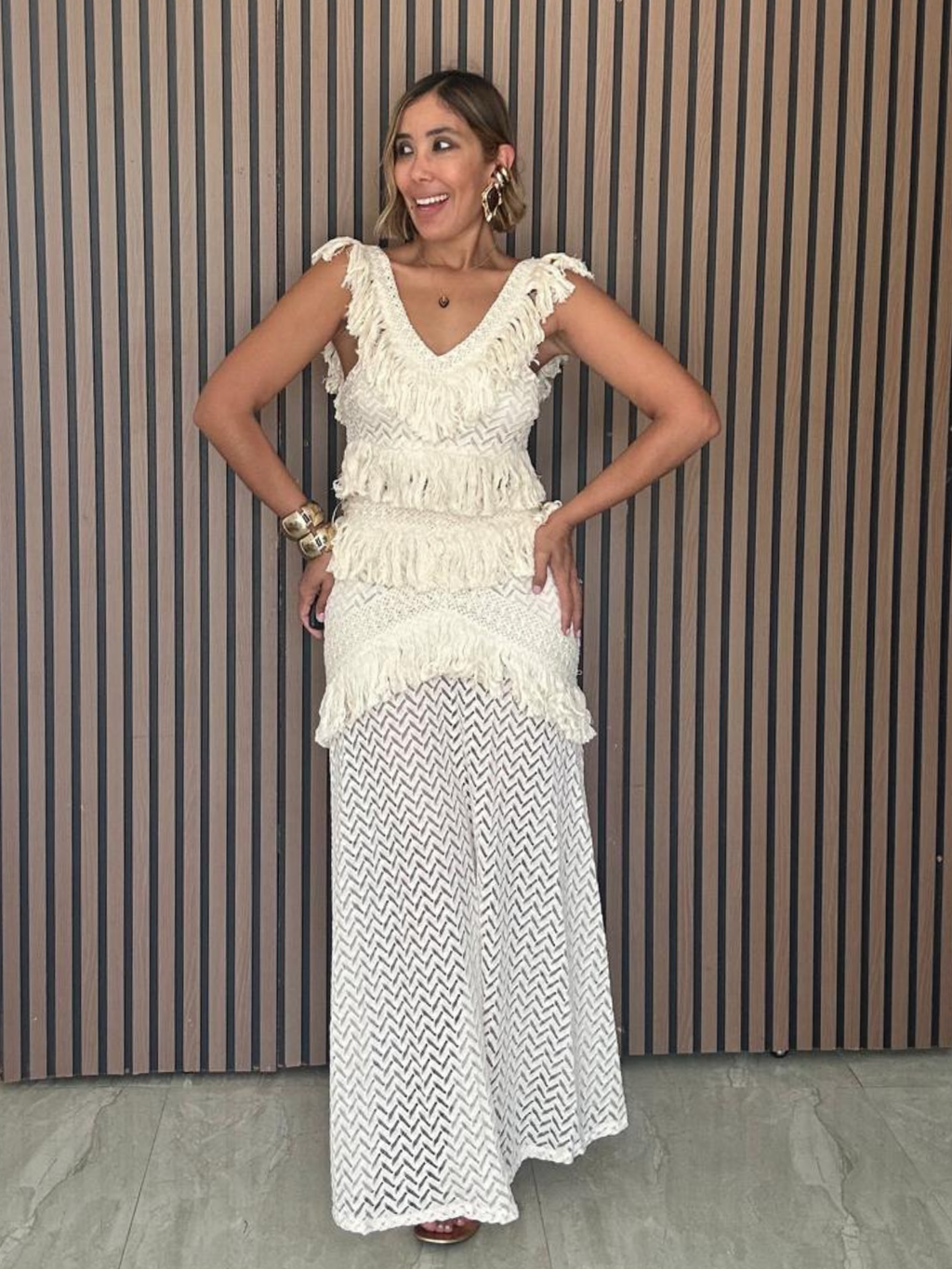 The Amalfi Fringe Top & Skirt Set