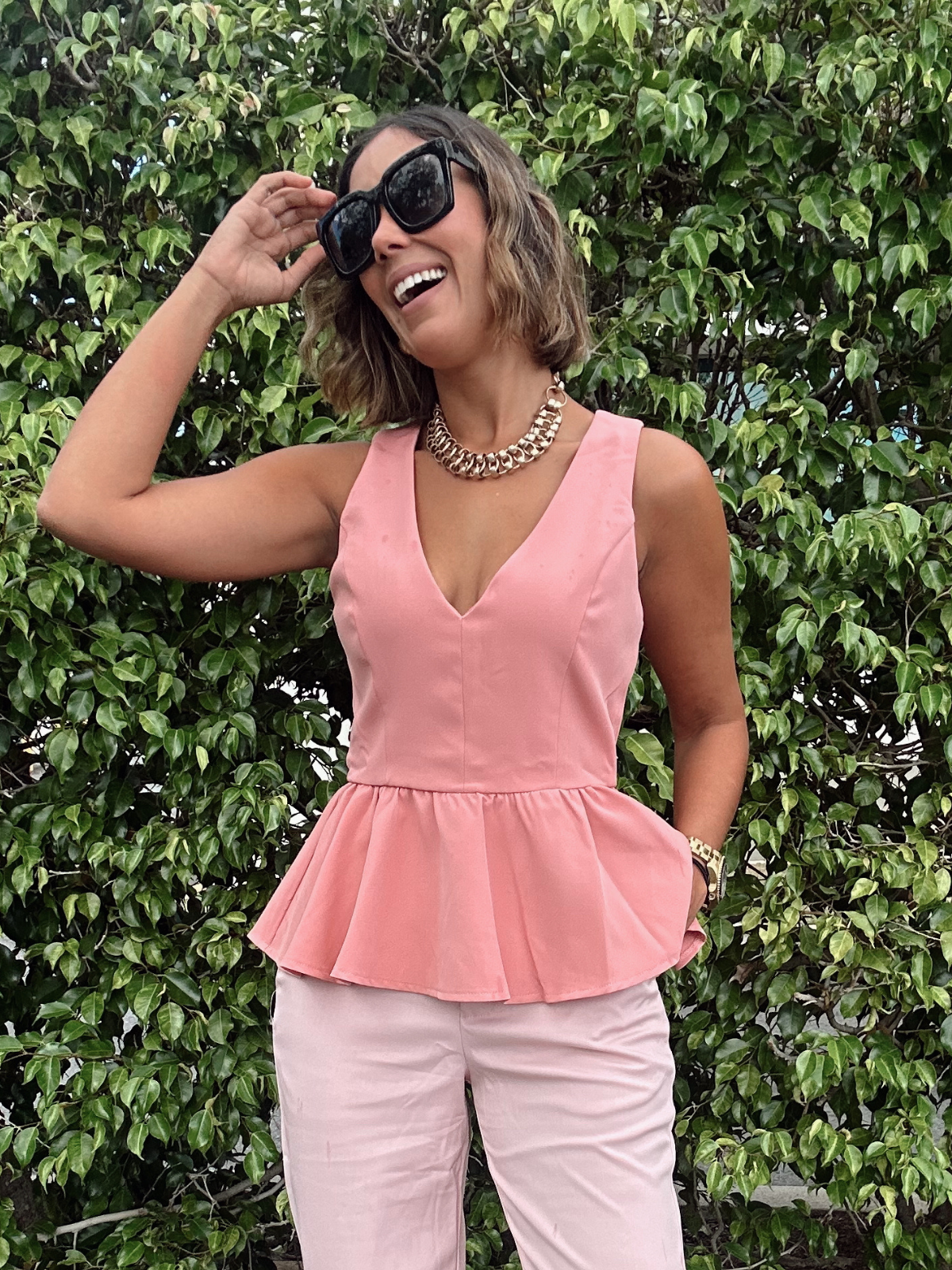 Blush Hour Peplum Top