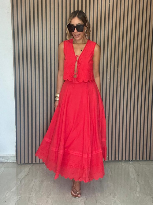 Amor Mio Eyelet Top and Skirt Seto
