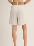 Anabella Belted Tailored Mid-Length Shorts