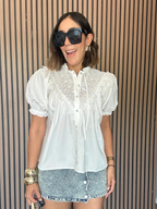 Cloudline Ruffle Tie Blouse