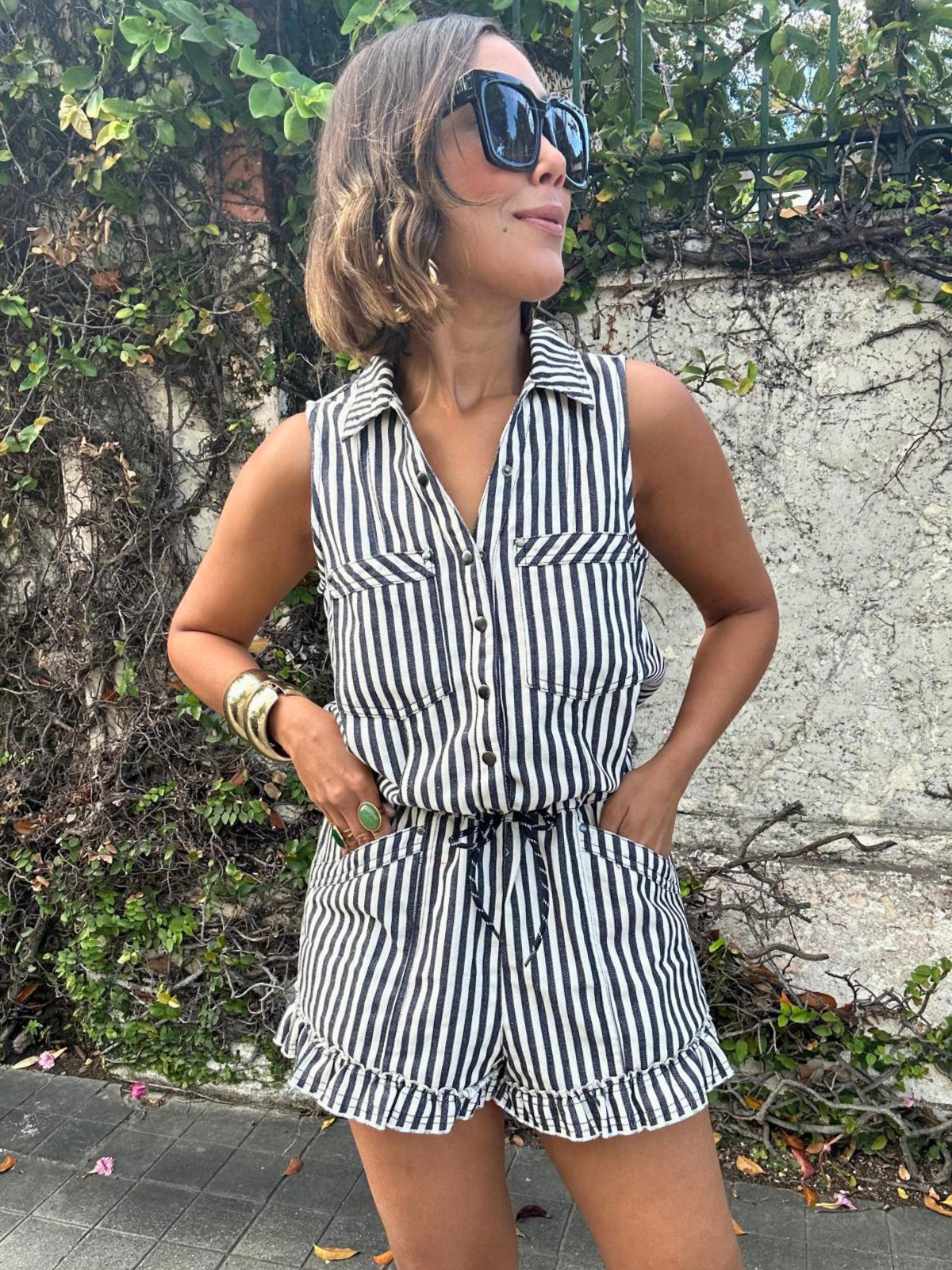 The Poolside Stripes Romper