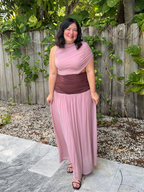 The Bordeaux Blush Maxi Dress