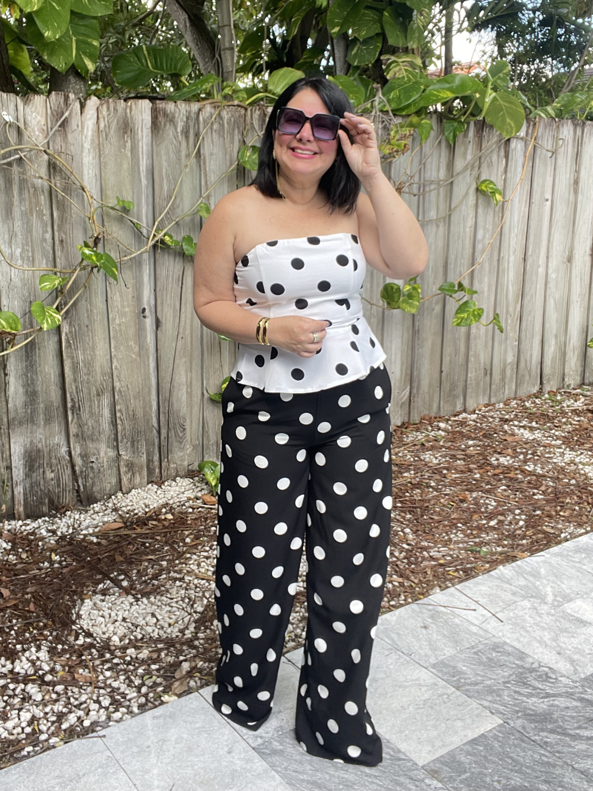 Sara Polka Dot Wide Leg Pants