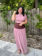 The Bordeaux Blush Maxi Dress
