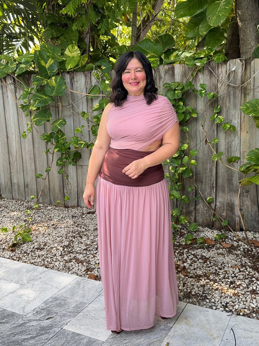 The Bordeaux Blush Maxi Dress