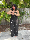 The Red Lip & No Plans Top and Pants Set