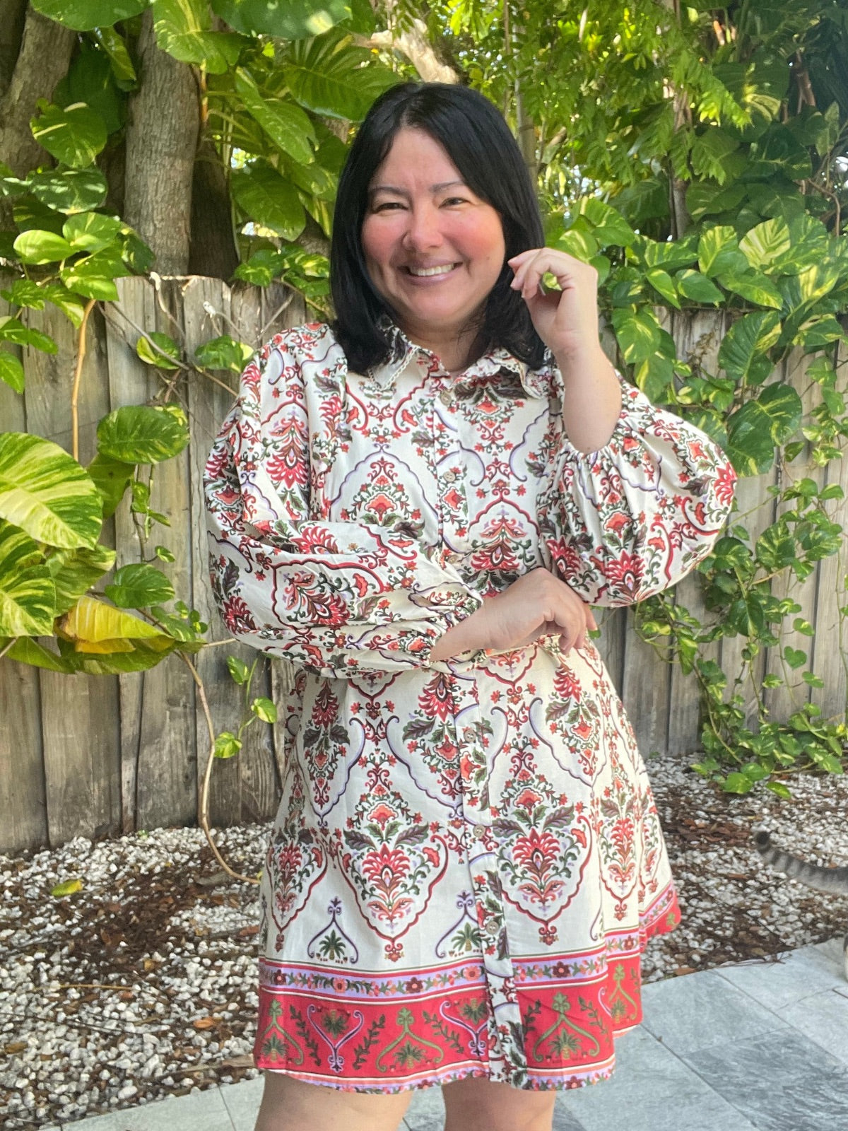 Celia Belted Paisley Mini Dress