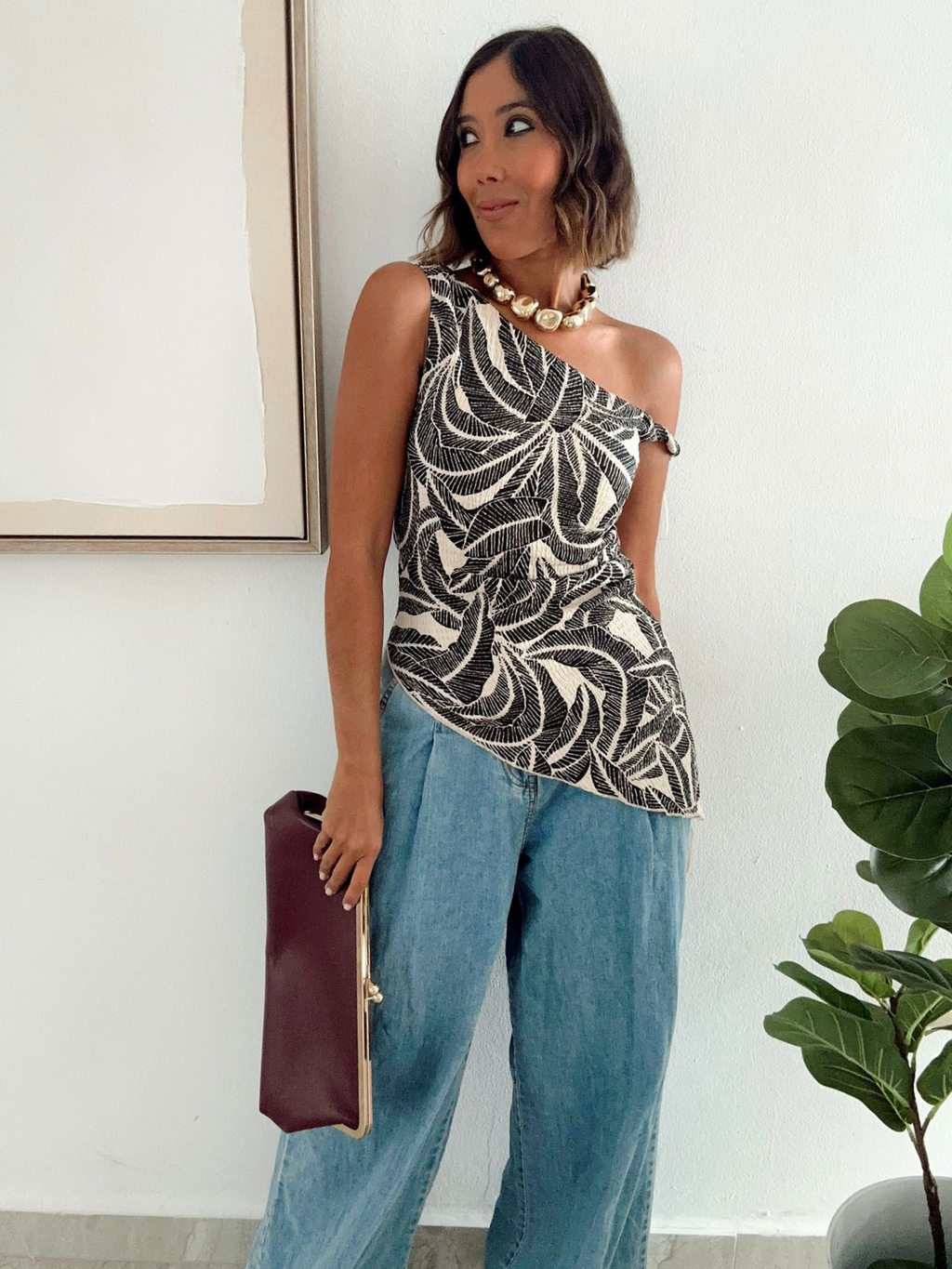 Saltwater Blush Asymmetrical Sleeveless Top