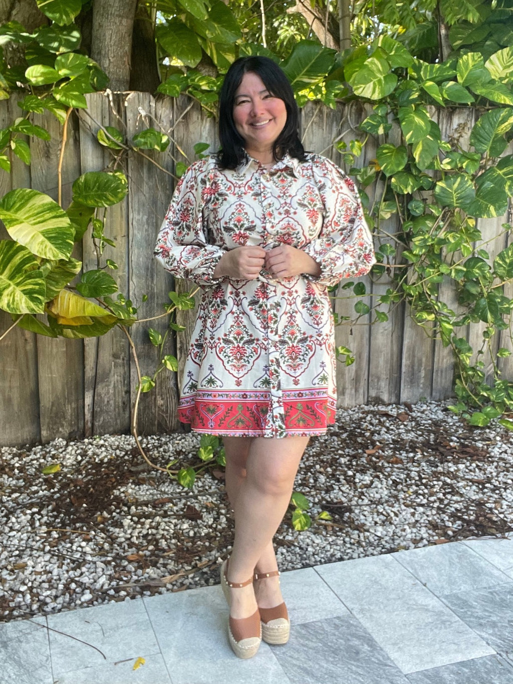 Celia Belted Paisley Mini Dress