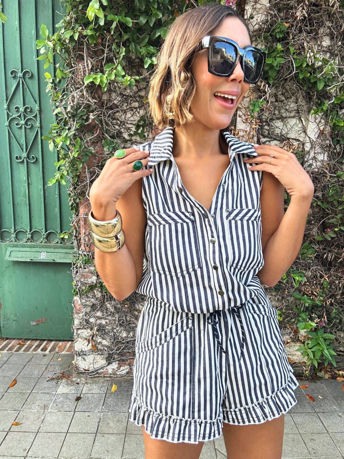 The Poolside Stripes Romper