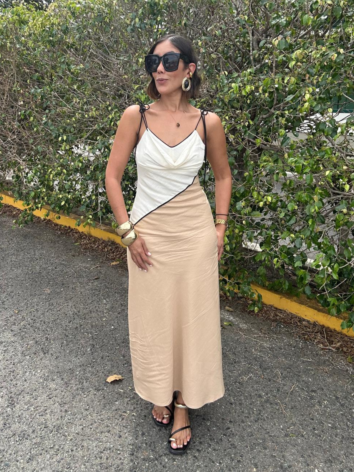 Balanced Beauty Contrast Maxi Dress