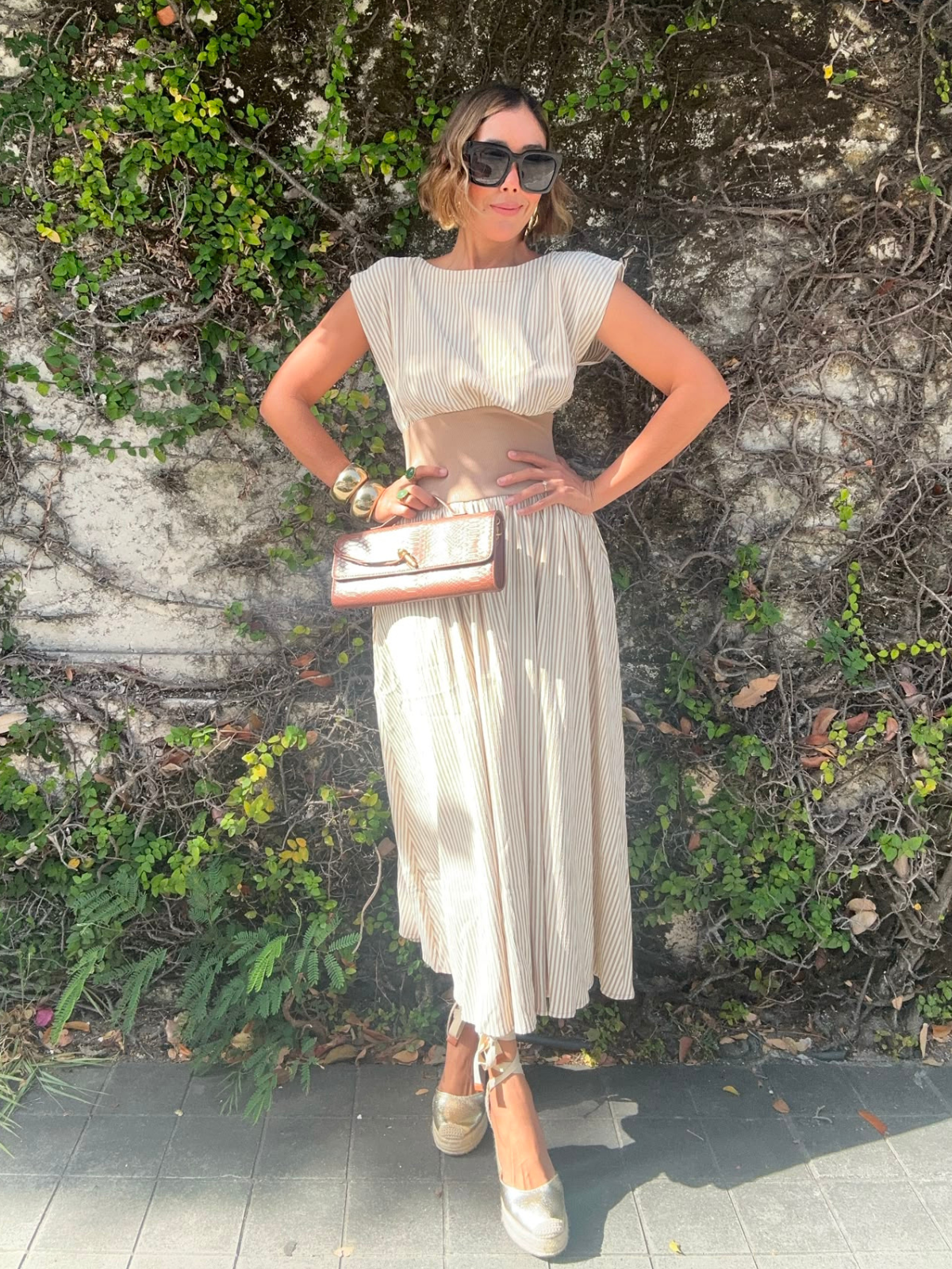The Hamptons in Stripes Midi Dress