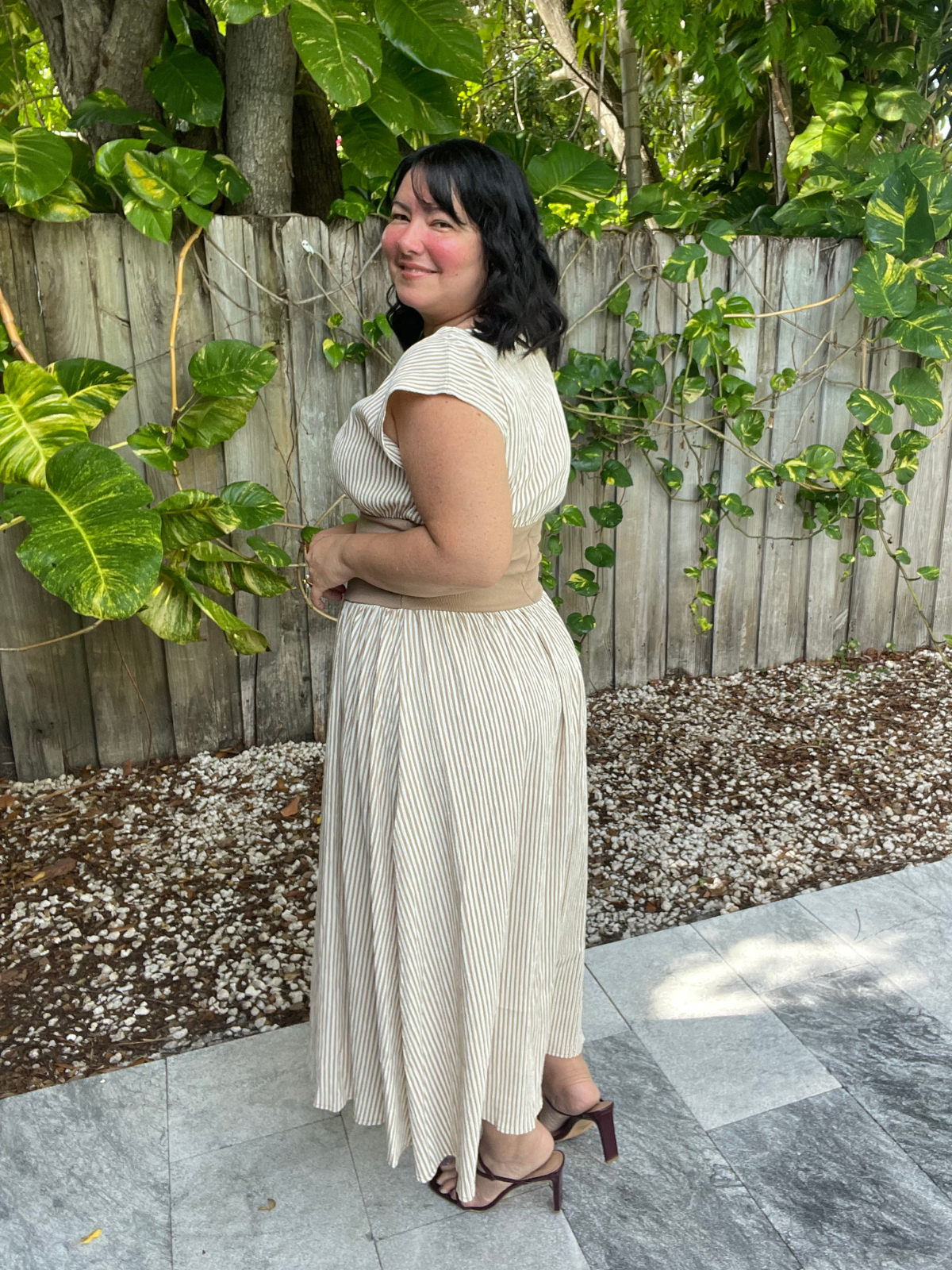 The Hamptons in Stripes Midi Dress