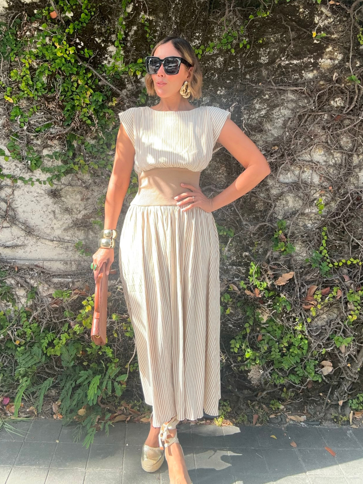 The Hamptons in Stripes Midi Dress