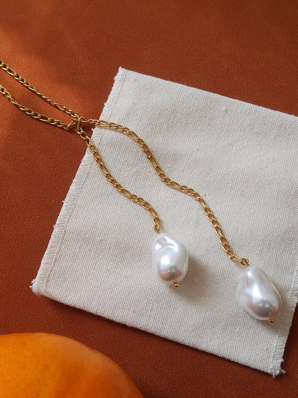 Trévia 18K Gold Non-Tarnish Baroque Pearl Necklace