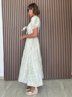 Petalline Cut-Out Bow Midi Dress