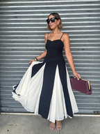 Shadow & Silk Midi Dress