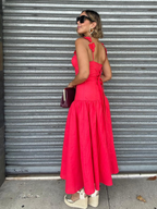 Carmine Bloom Midi Dress