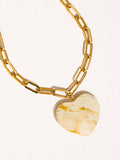Rouelle 18K Gold Non-Tarnish Heart Chain Necklace